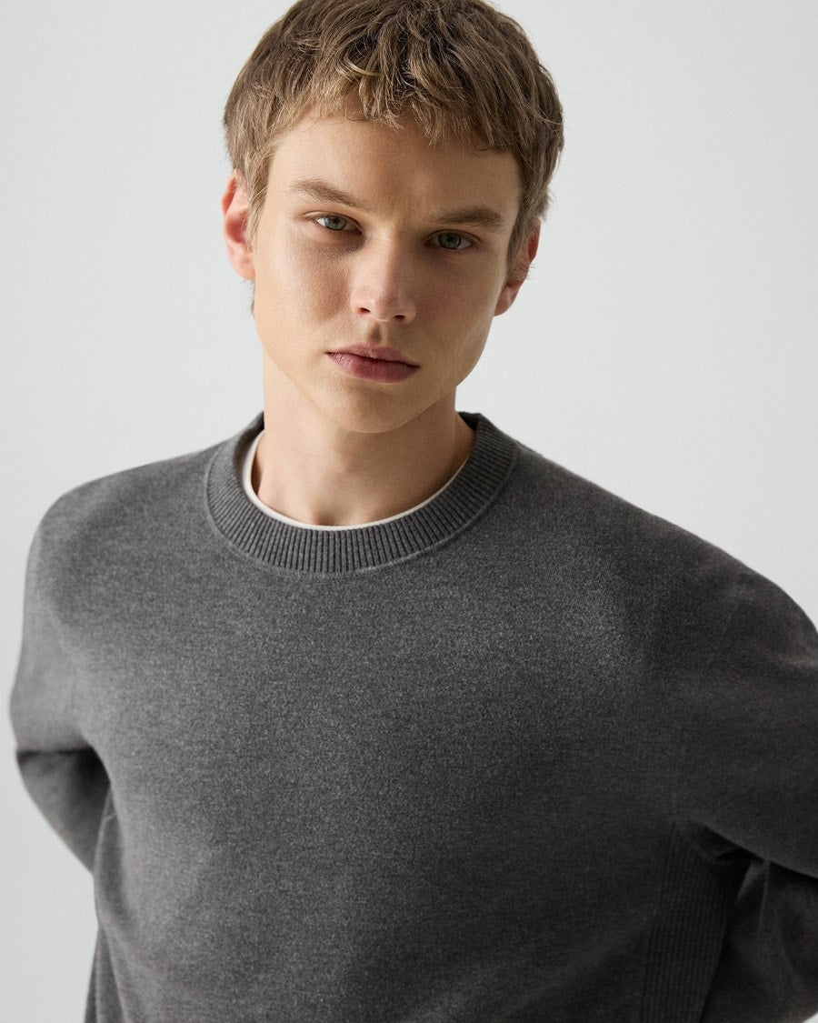Relaxed Crewneck Sweatshirt in Light Bilen