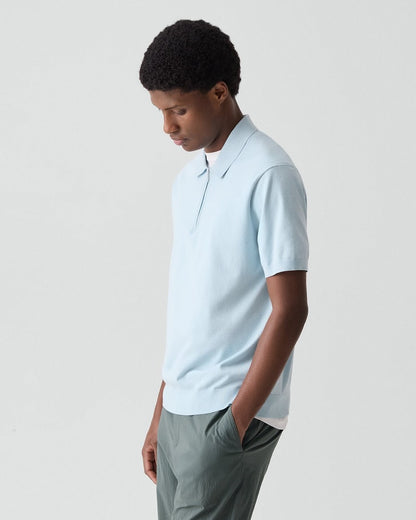 Quarter-Zip Polo Shirt in Light Bilen