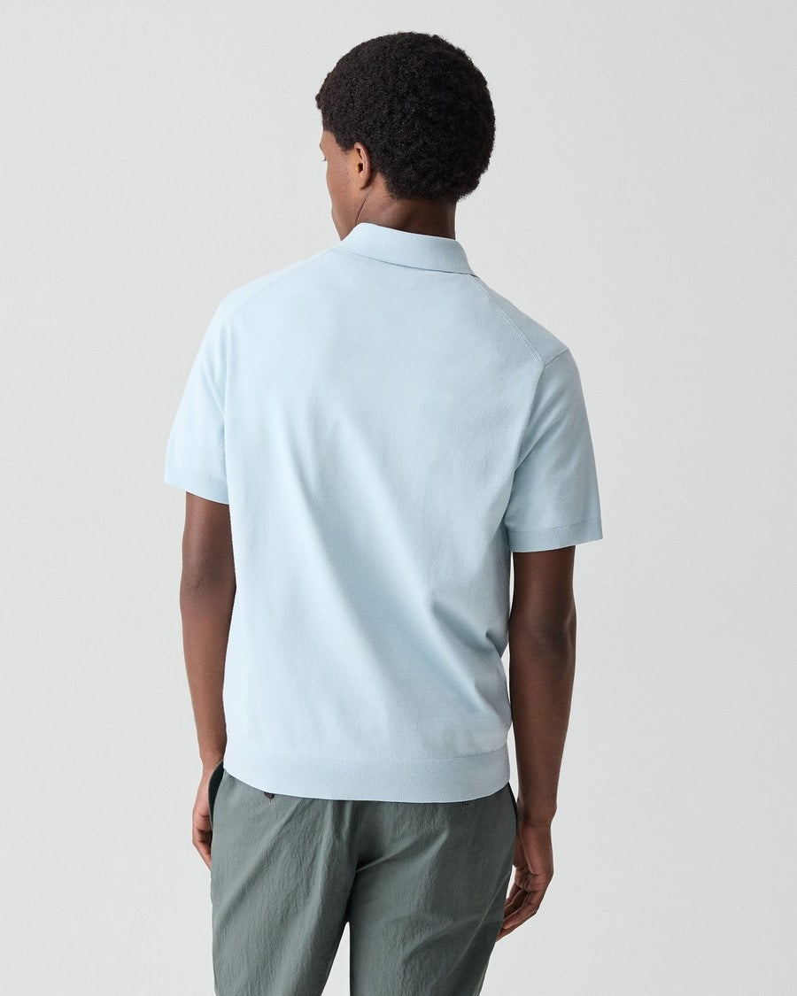 Quarter-Zip Polo Shirt in Light Bilen