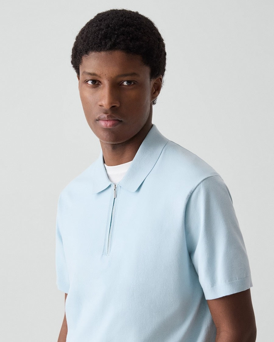 Quarter-Zip Polo Shirt in Light Bilen