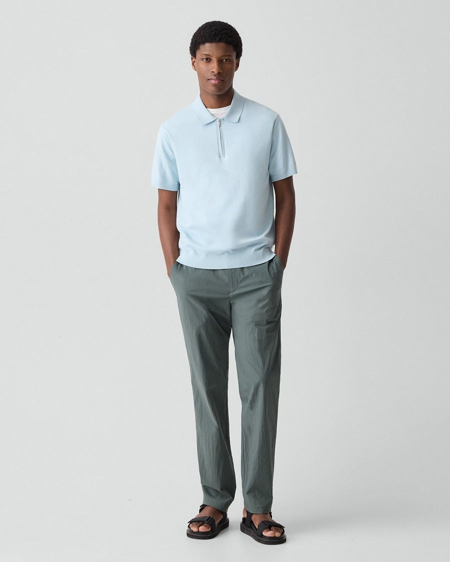 Quarter-Zip Polo Shirt in Light Bilen