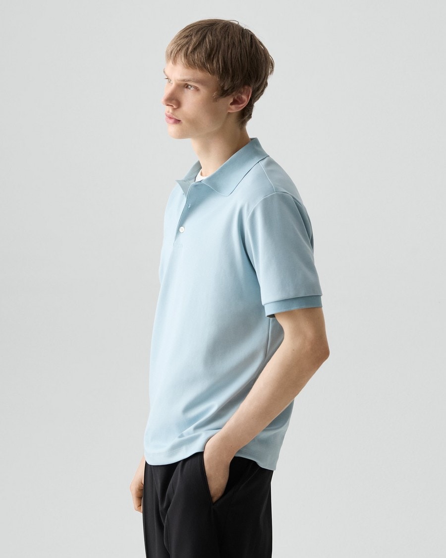 Polo Shirt in Cotton-Blend Jacquard