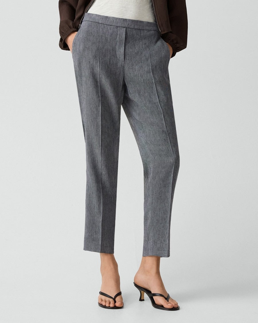 Treeca Pull-On Pant in Fluid Linen