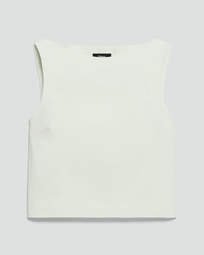 Sleeveless Boatneck Top in Good Linen