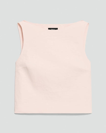 Sleeveless Boatneck Top in Good Linen