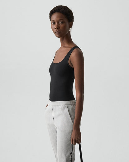 Scoop Neck Tank Top in Stretch Nylon