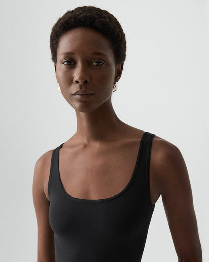 Scoop Neck Tank Top in Stretch Nylon