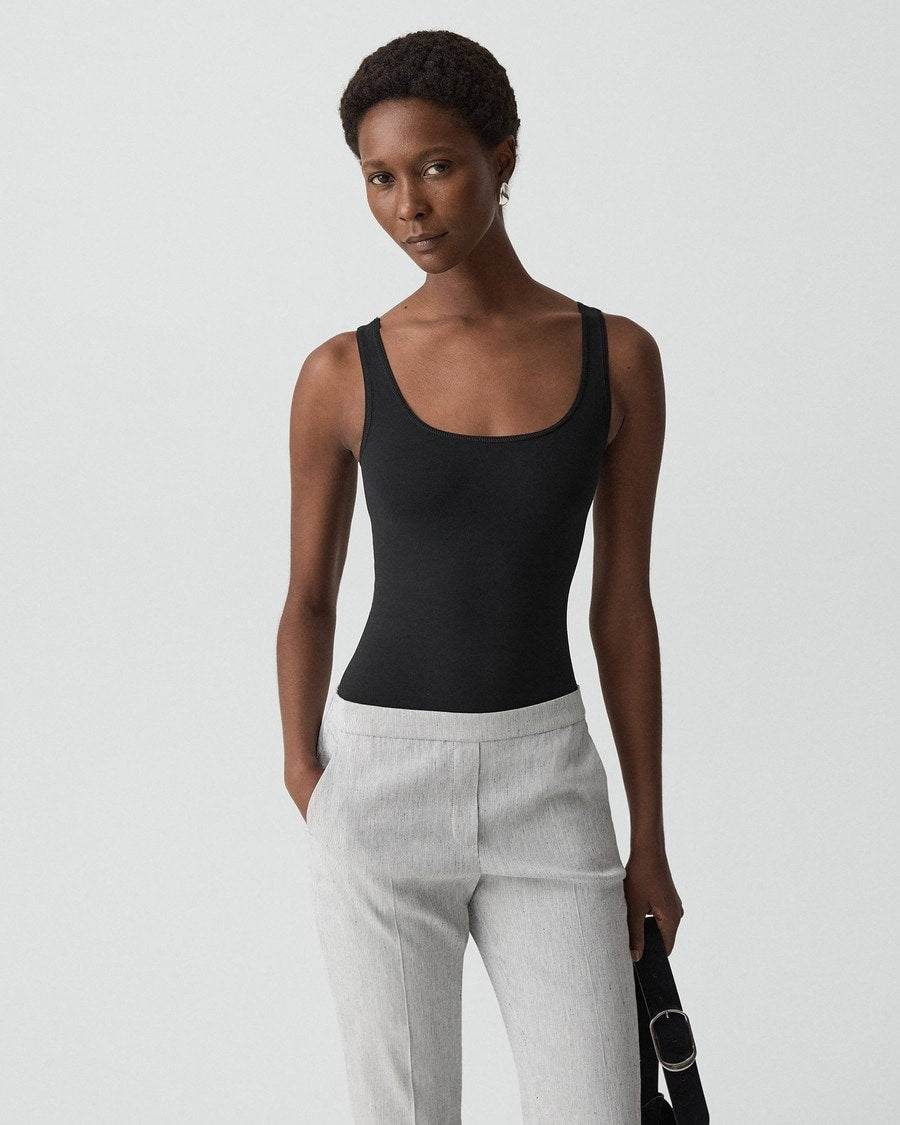 Scoop Neck Tank Top in Stretch Nylon