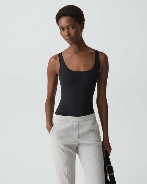 Scoop Neck Tank Top in Stretch Nylon