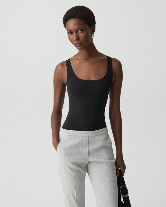 Scoop Neck Tank Top in Stretch Nylon