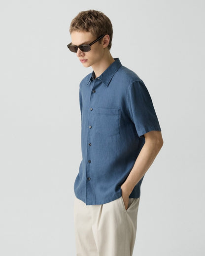 Irving Short-Sleeve Shirt in Relaxed Linen