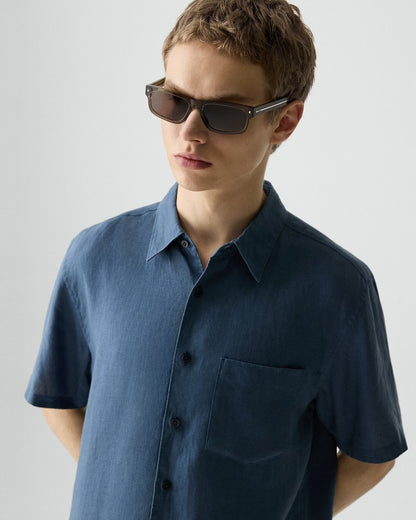 Irving Short-Sleeve Shirt in Relaxed Linen