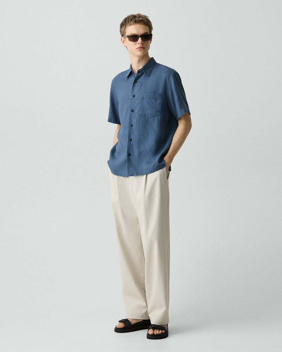 Irving Short-Sleeve Shirt in Relaxed Linen