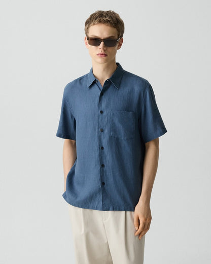 Irving Short-Sleeve Shirt in Relaxed Linen