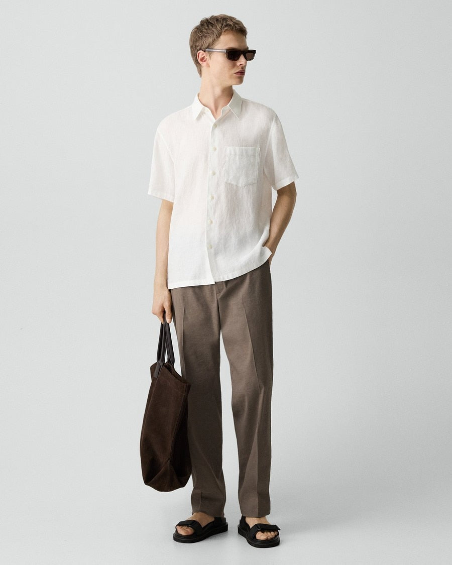 Irving Short-Sleeve Shirt in Relaxed Linen