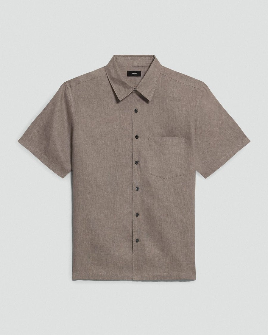 Irving Short-Sleeve Shirt in Relaxed Linen