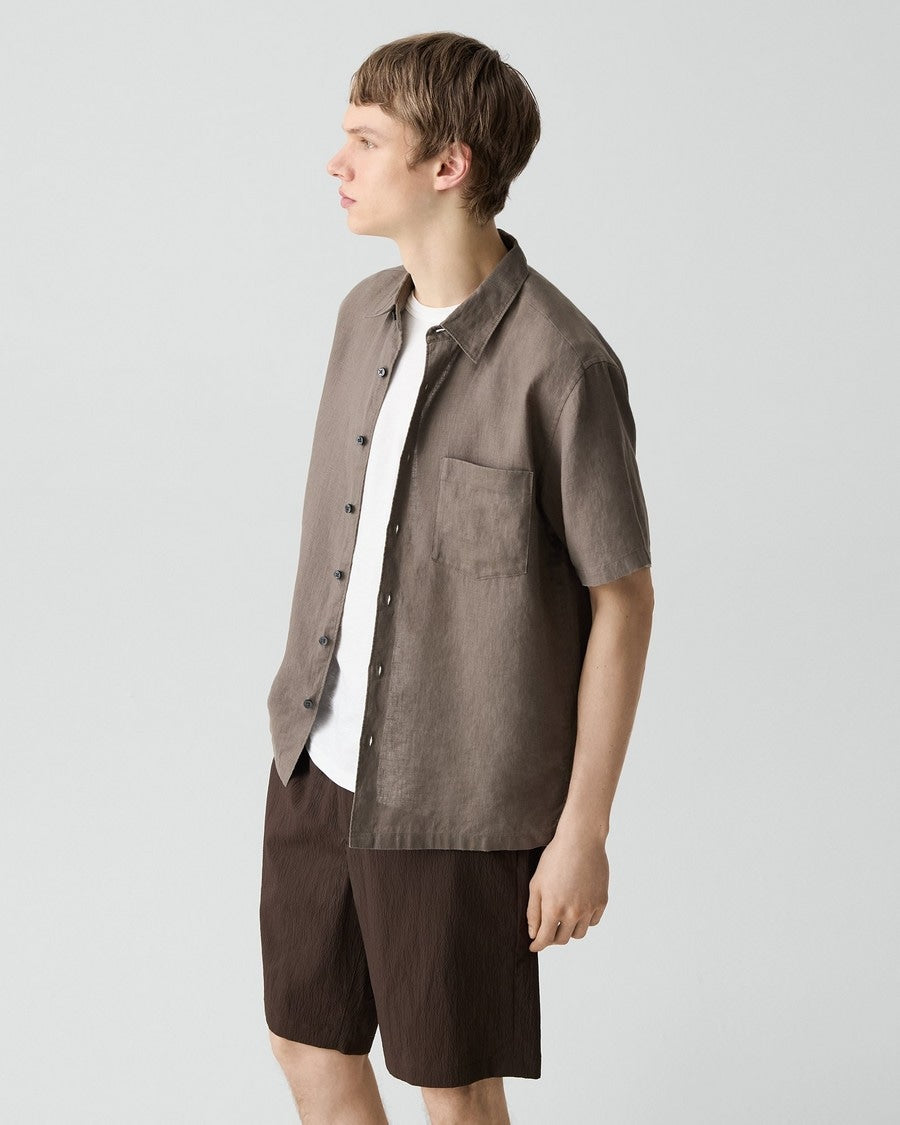 Irving Short-Sleeve Shirt in Relaxed Linen