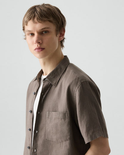 Irving Short-Sleeve Shirt in Relaxed Linen