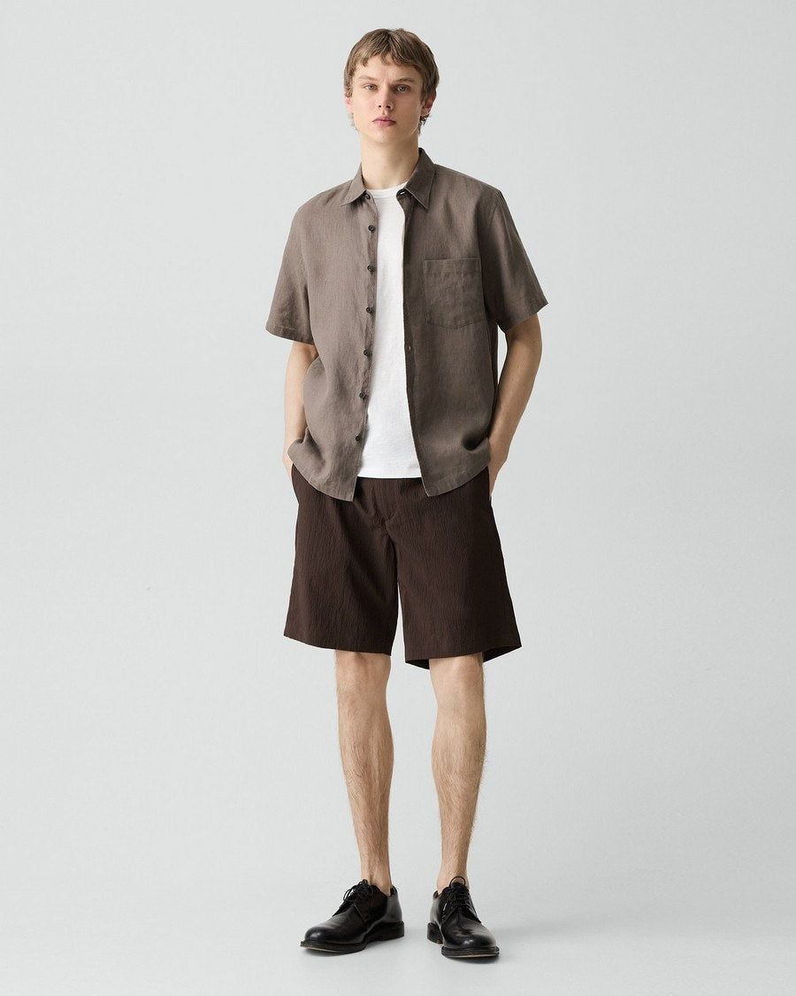 Irving Short-Sleeve Shirt in Relaxed Linen
