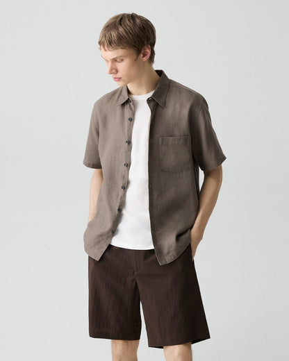 Irving Short-Sleeve Shirt in Relaxed Linen
