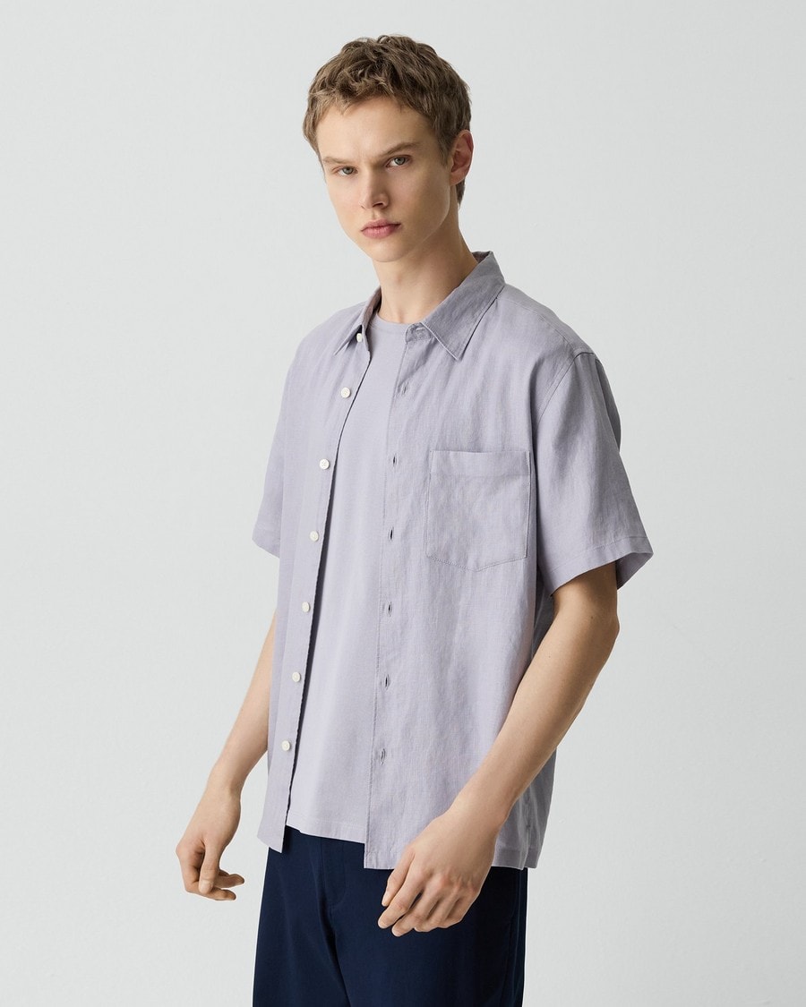 Irving Short-Sleeve Shirt in Relaxed Linen