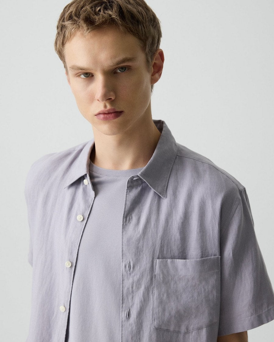 Irving Short-Sleeve Shirt in Relaxed Linen