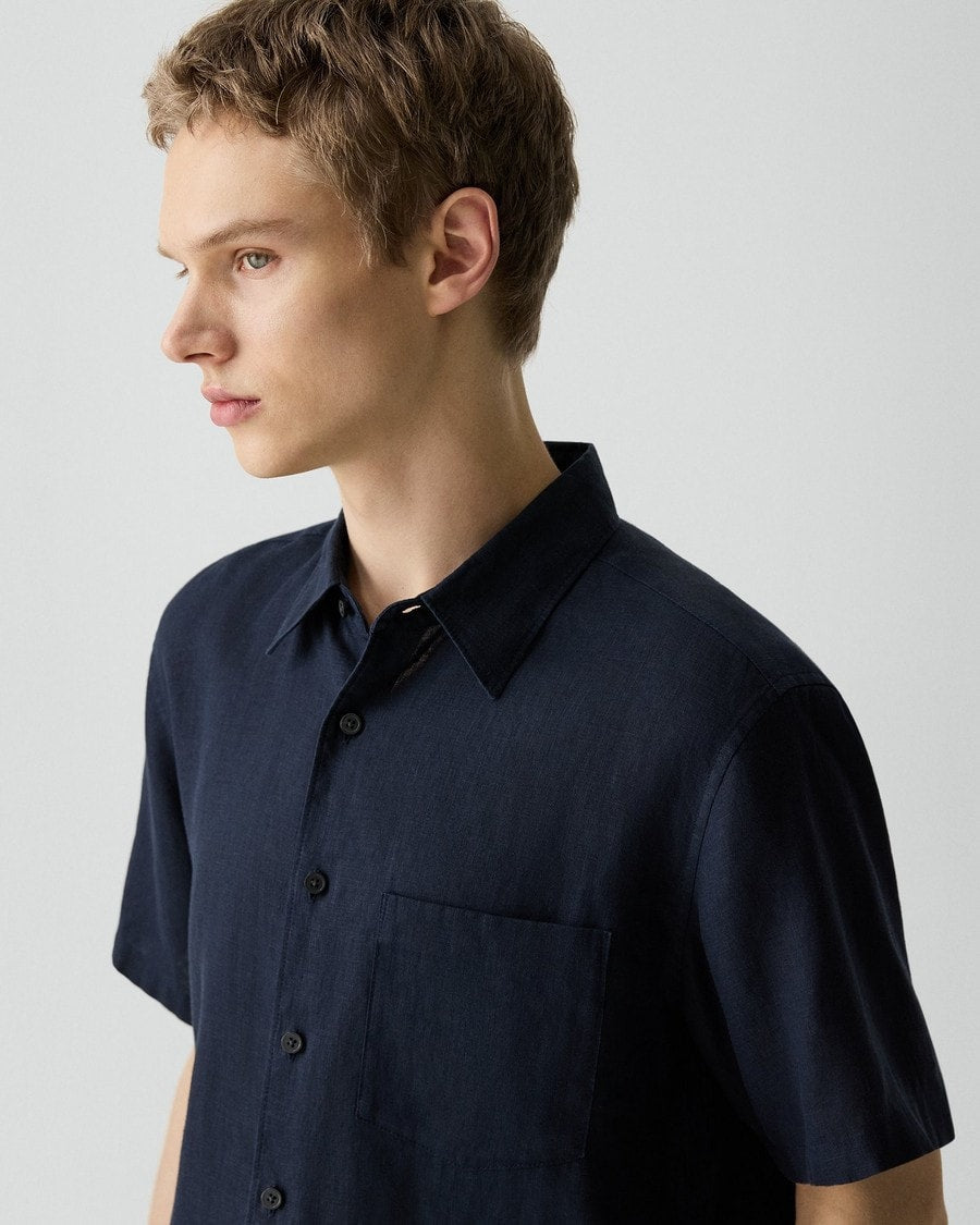 Irving Short-Sleeve Shirt in Relaxed Linen