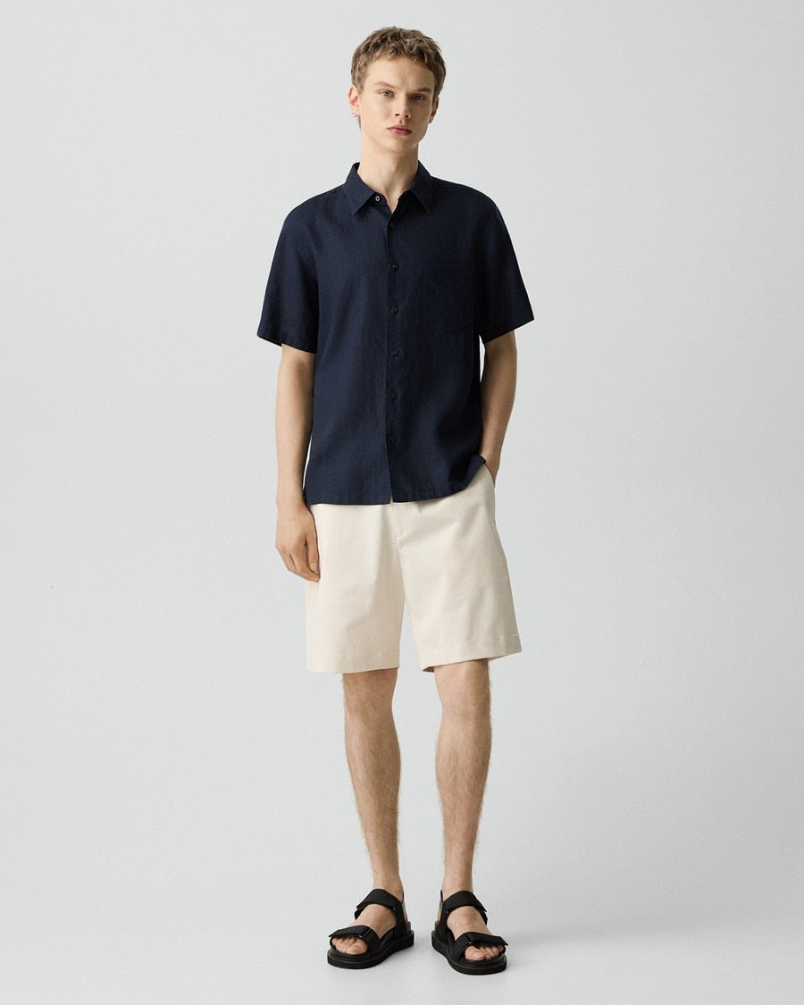 Irving Short-Sleeve Shirt in Relaxed Linen