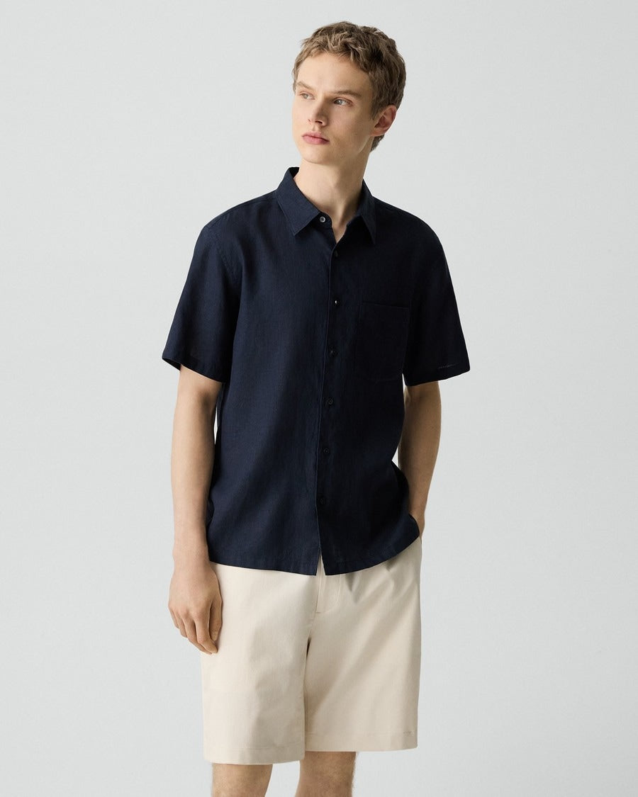 Irving Short-Sleeve Shirt in Relaxed Linen