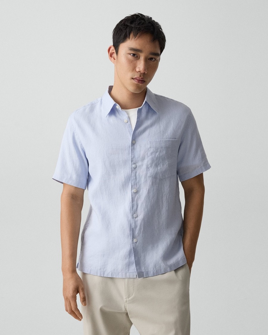 Irving Short-Sleeve Shirt in Relaxed Linen