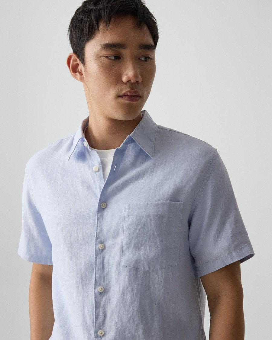 Irving Short-Sleeve Shirt in Relaxed Linen