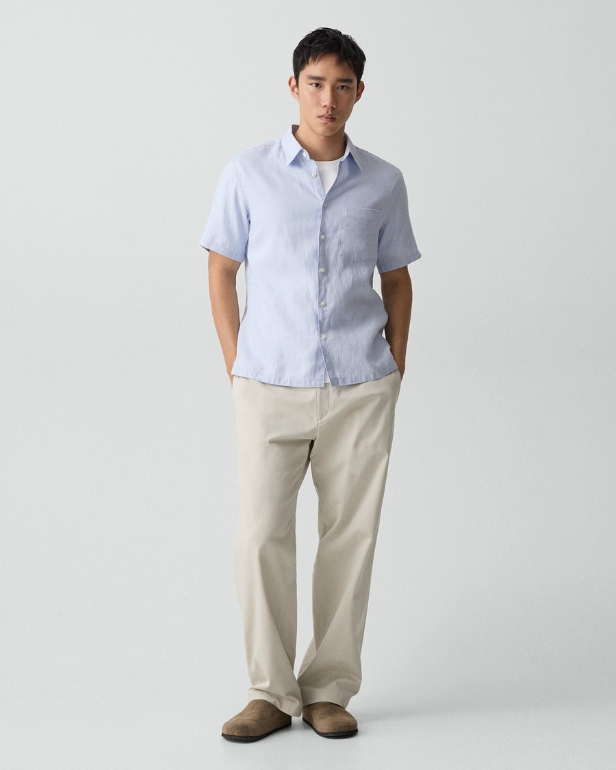 Irving Short-Sleeve Shirt in Relaxed Linen