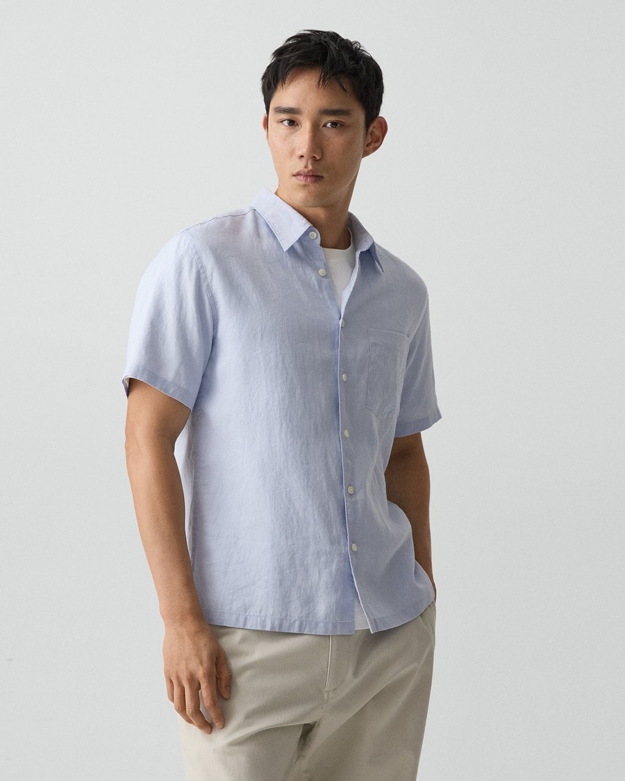 Irving Short-Sleeve Shirt in Relaxed Linen
