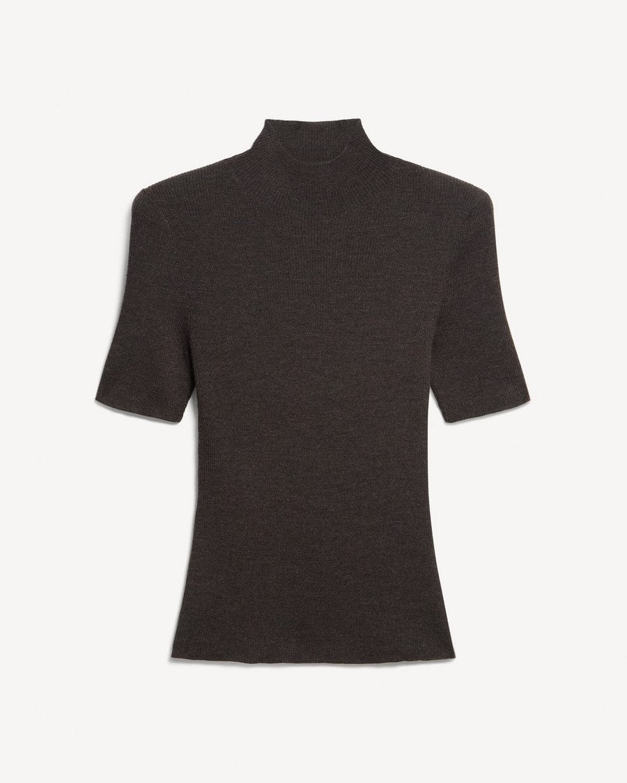 Leenda Mock Neck Sweater in Regal Wool