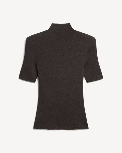 Leenda Mock Neck Sweater in Regal Wool