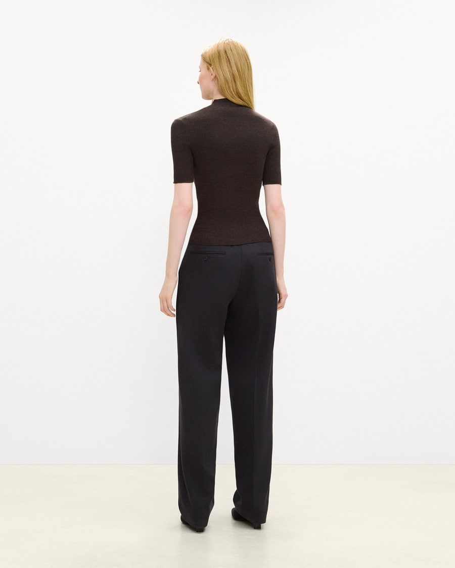 Leenda Mock Neck Sweater in Regal Wool