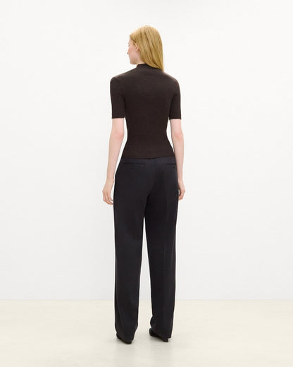Leenda Mock Neck Sweater in Regal Wool
