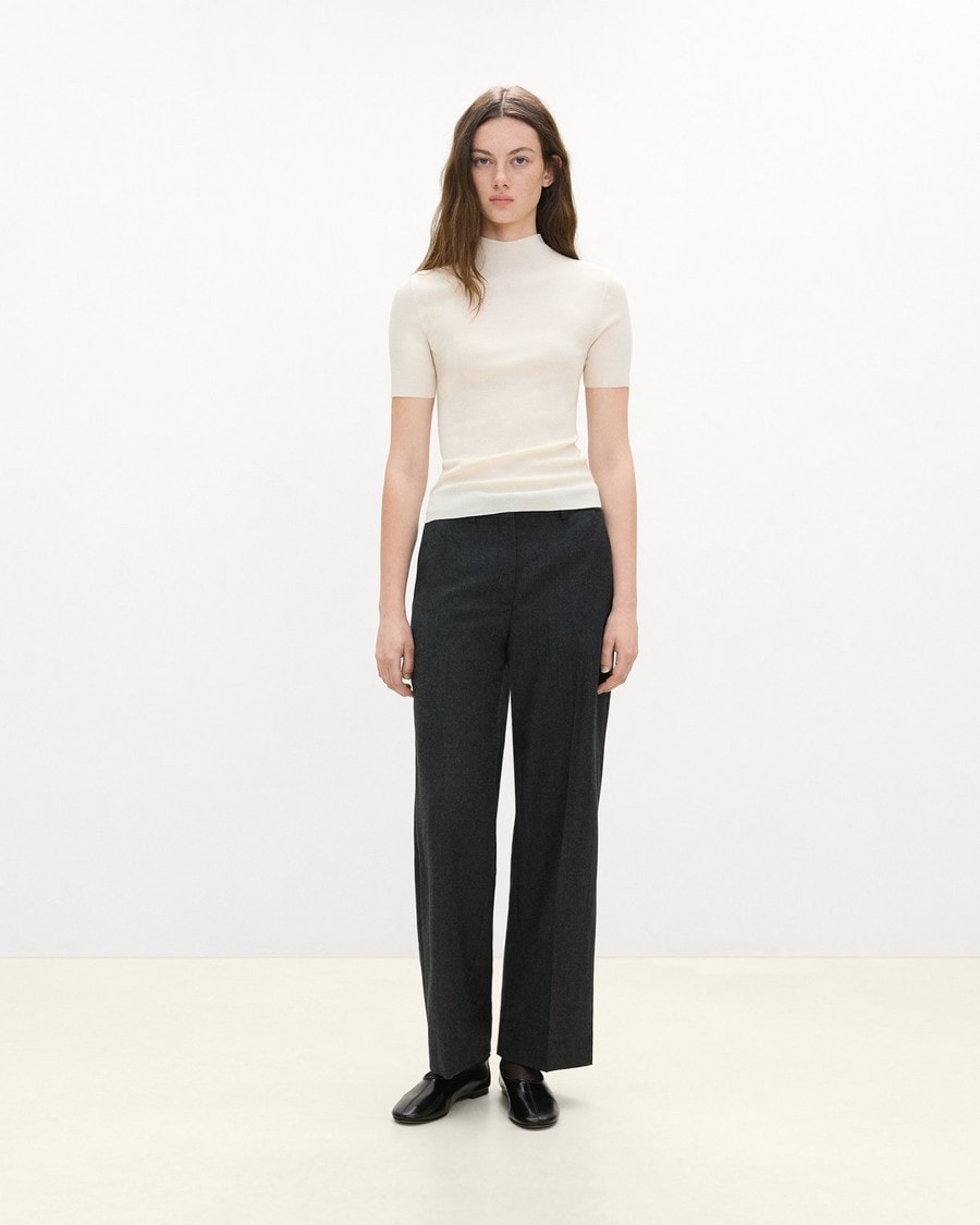 Leenda Mock Neck Sweater in Regal Wool