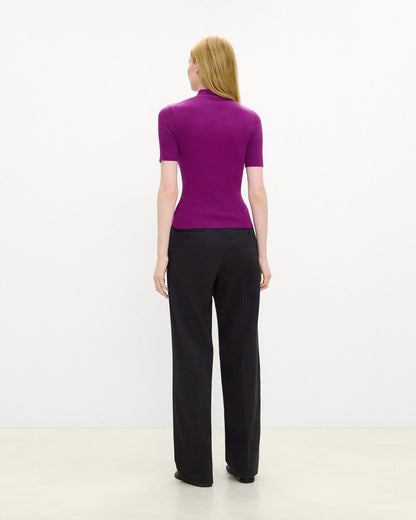 Leenda Mock Neck Sweater in Regal Wool