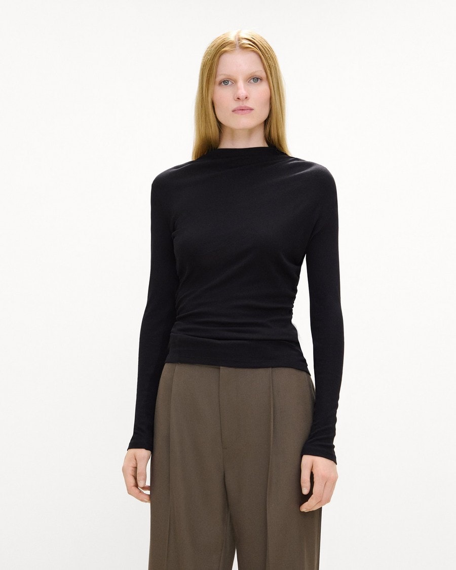 Mock Neck Top in Soft Rib