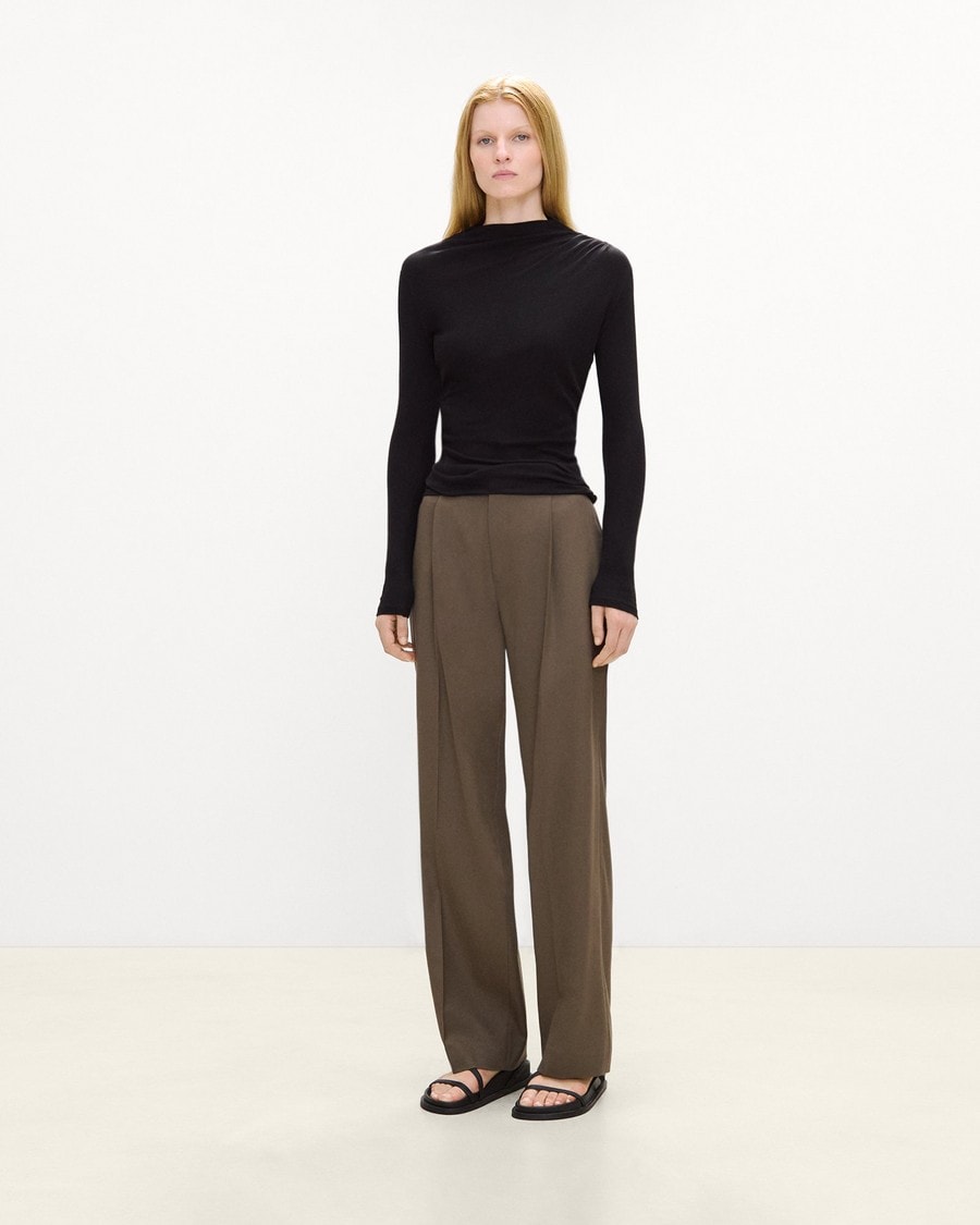 Mock Neck Top in Soft Rib