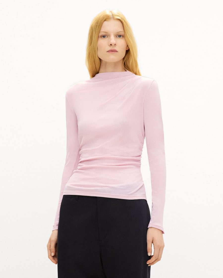 Mock Neck Top in Soft Rib