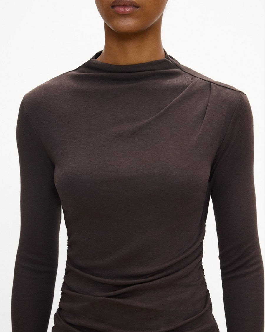 Mock Neck Top in Soft Rib