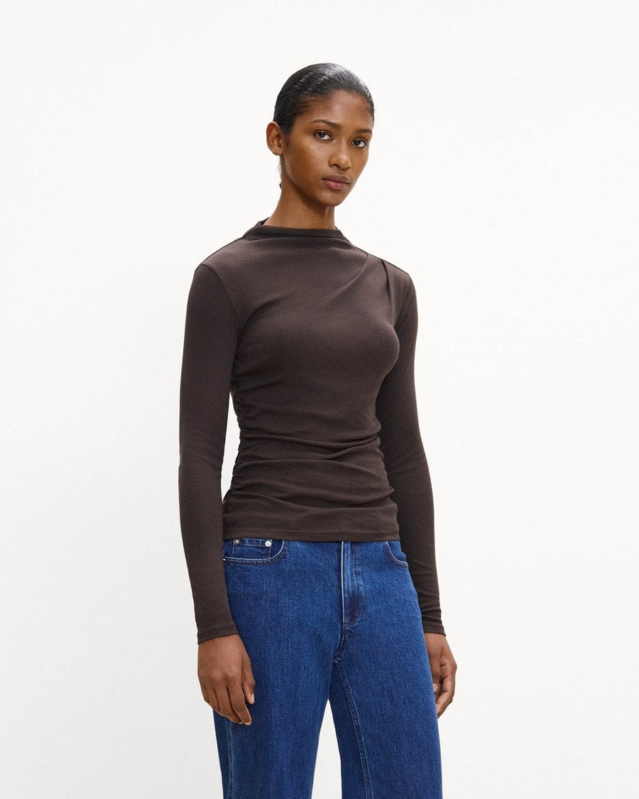 Mock Neck Top in Soft Rib
