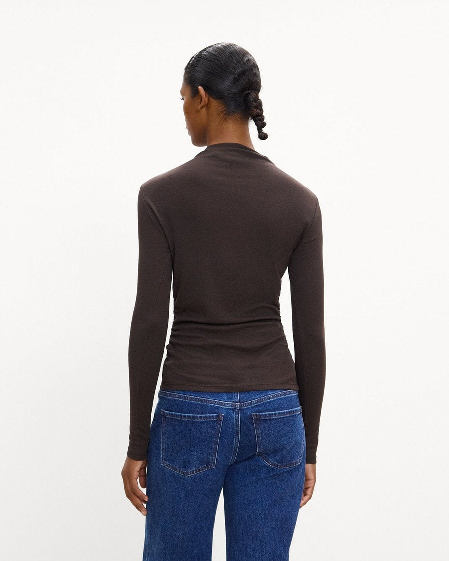 Mock Neck Top in Soft Rib