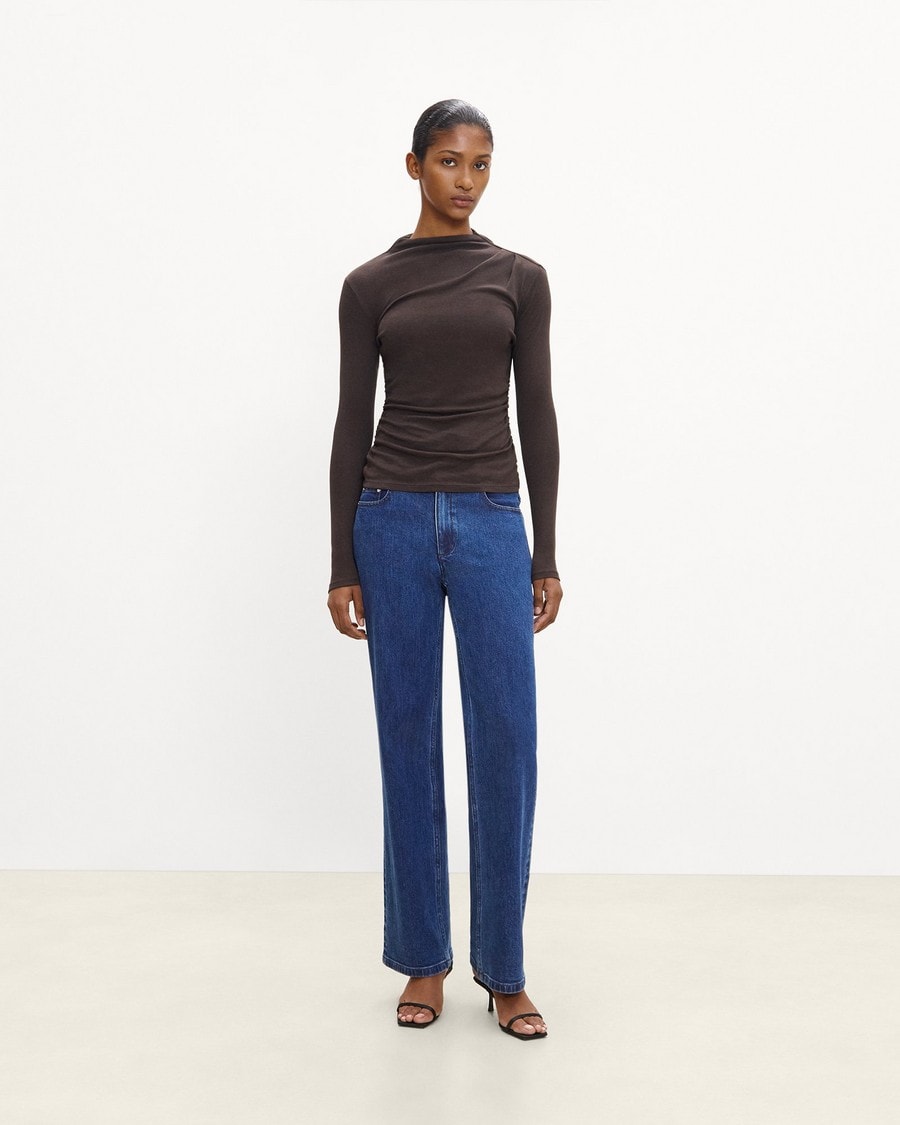 Mock Neck Top in Soft Rib
