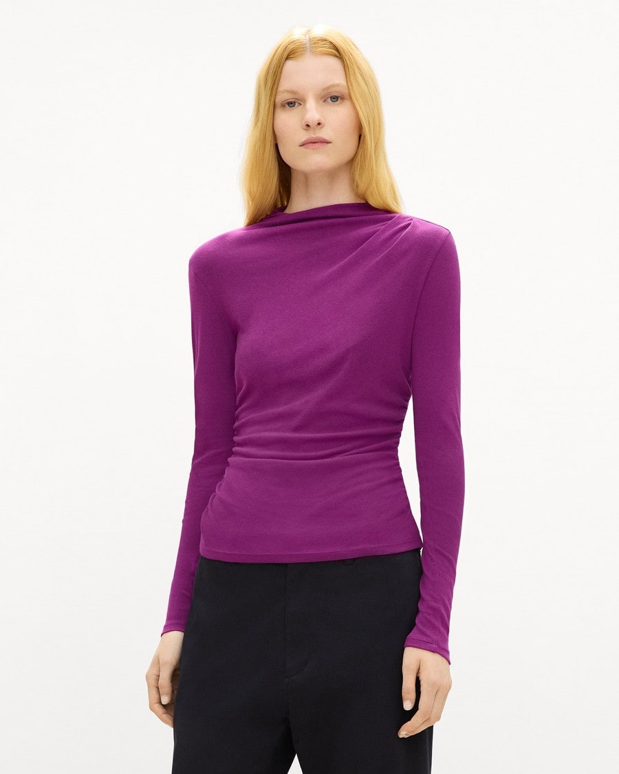 Mock Neck Top in Soft Rib
