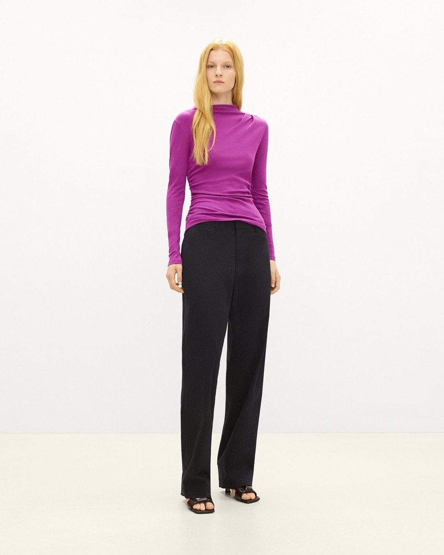 Mock Neck Top in Soft Rib