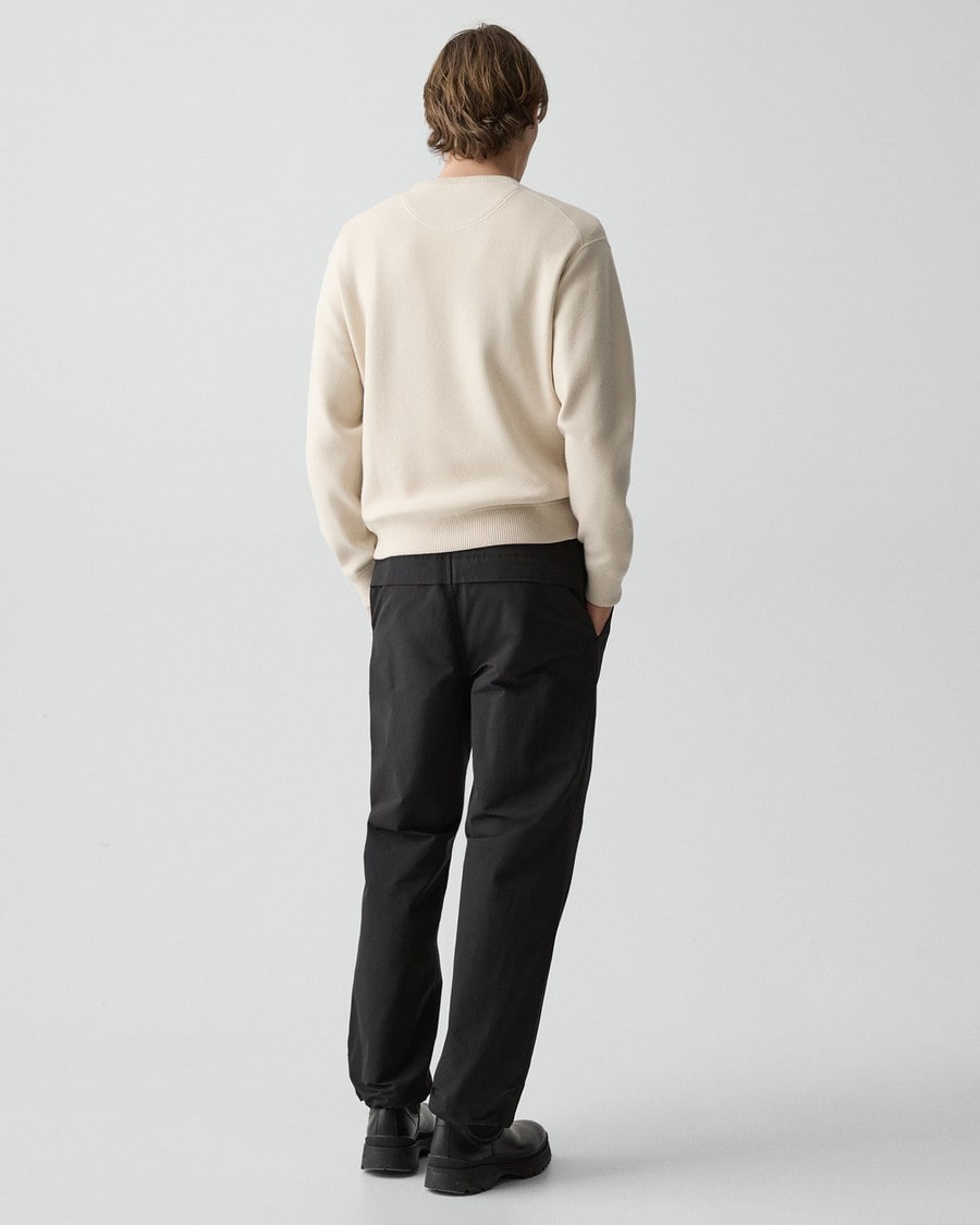 Drawstring Pull-On Pant in Organic Cotton-Blend