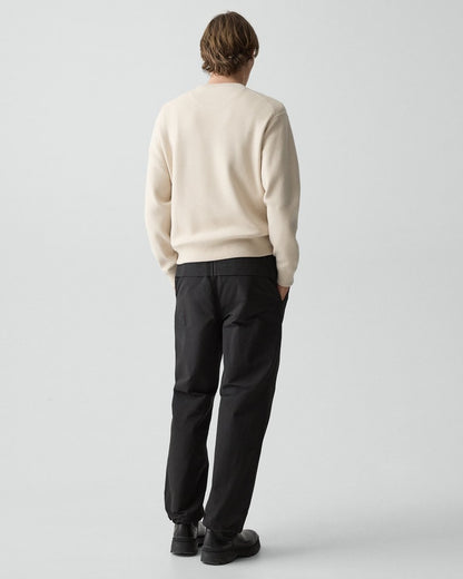 Drawstring Pull-On Pant in Organic Cotton-Blend